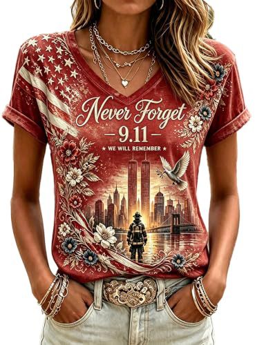 Women's Floral Print V-Neck Short Sleeve T-Shirt