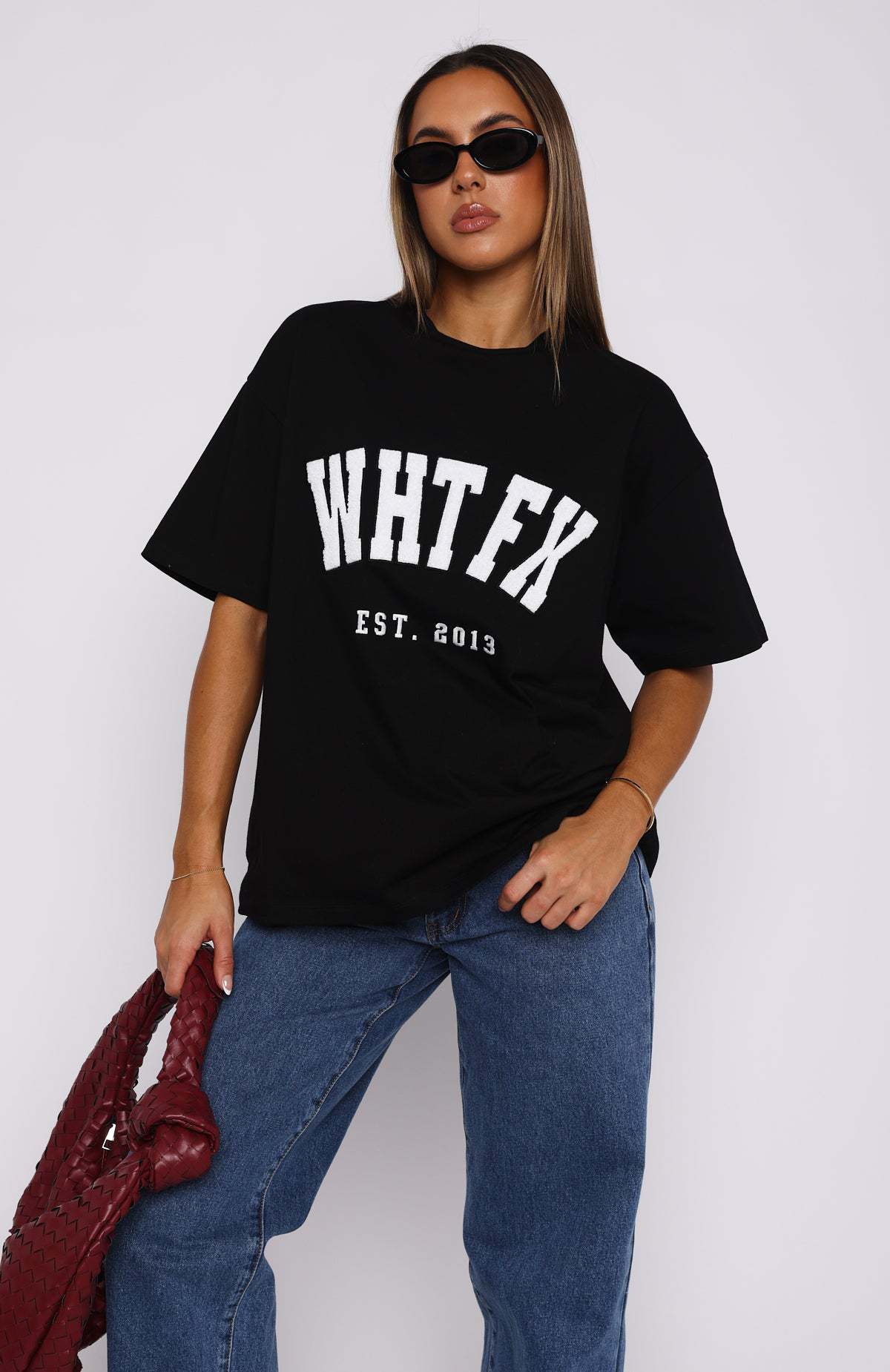 WHTFX Graphic Print Loose Crewneck T-Shirt
