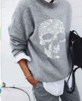 Floral Print Loose Long Sleeve Top