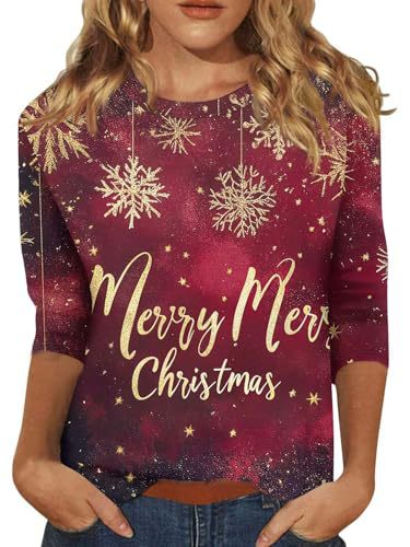 Christmas Tree Bow Print Women's Half-Sleeve T-Shirt