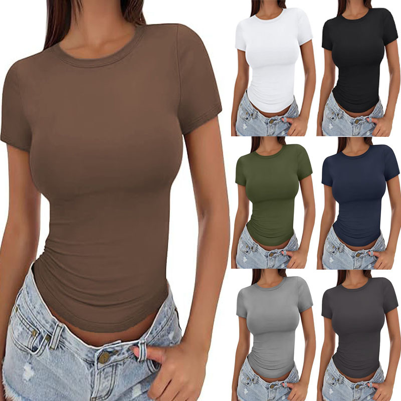 Women's Slim Fit Crewneck Short Sleeve T-Shirt