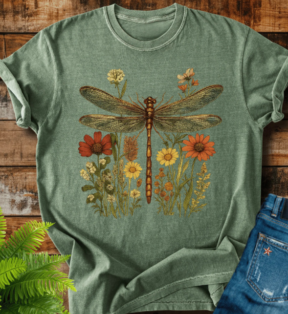 Retro Poisonous Plant Graphic Print Short Sleeve Tee for Women