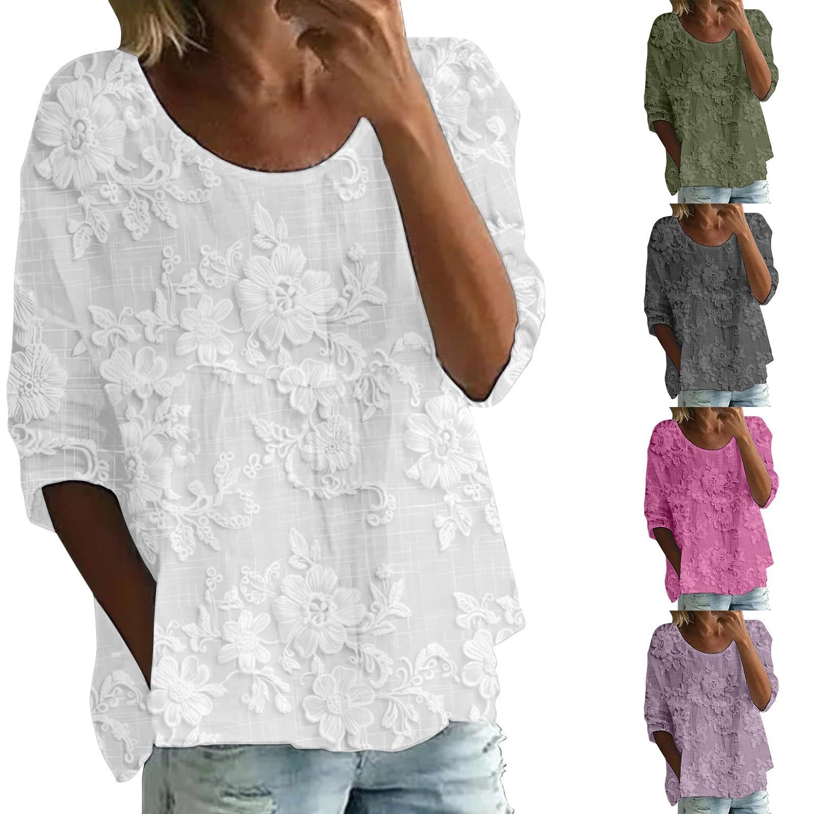 Summer Solid Print Round Neck Half-Sleeve Top