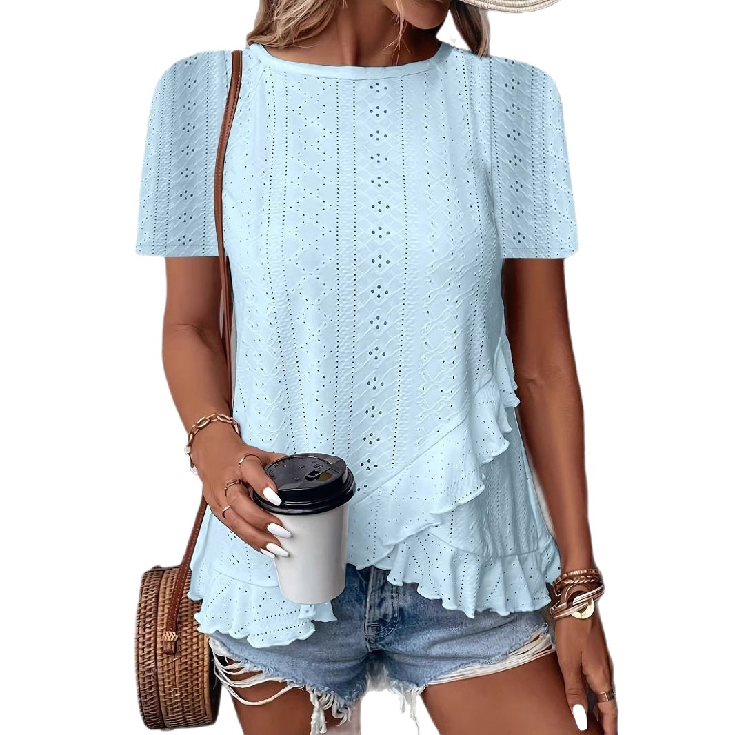 Women's Palace Lock Print Short Sleeve Crew Neck T-Shirt