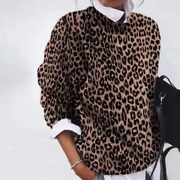 Floral Print Loose Long Sleeve Top