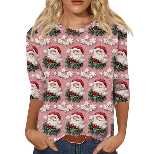 Christmas Tree Bow Print Women's Half-Sleeve T-Shirt