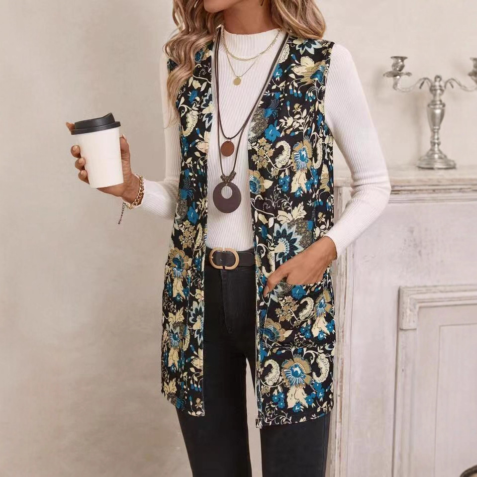 Women's Floral Print Casual Jacket