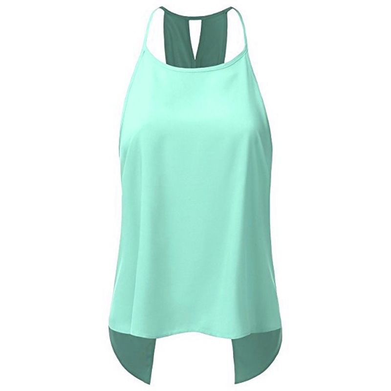 Women's Back Cross Mermaid Hem Solid Color Casual T-Shirt