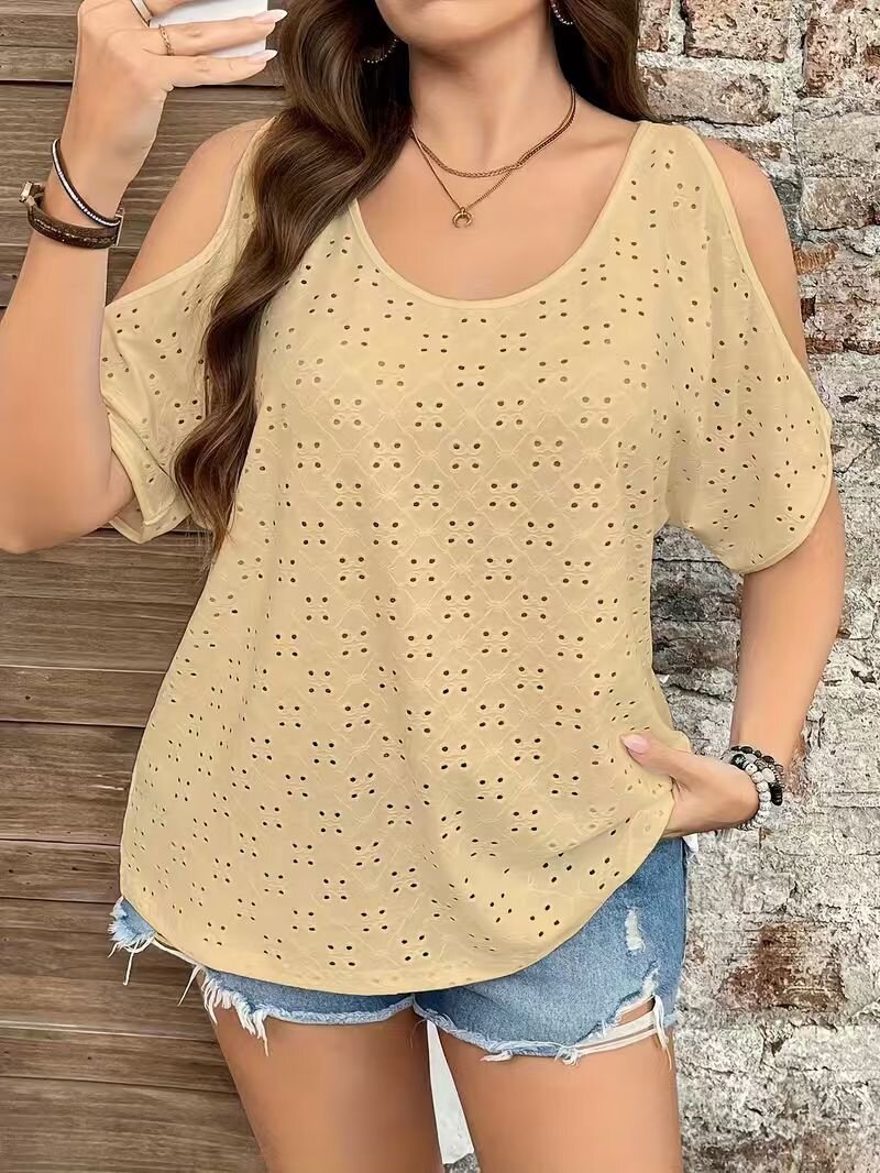 Women's Round Neck Hollow Out Casual Tank Top