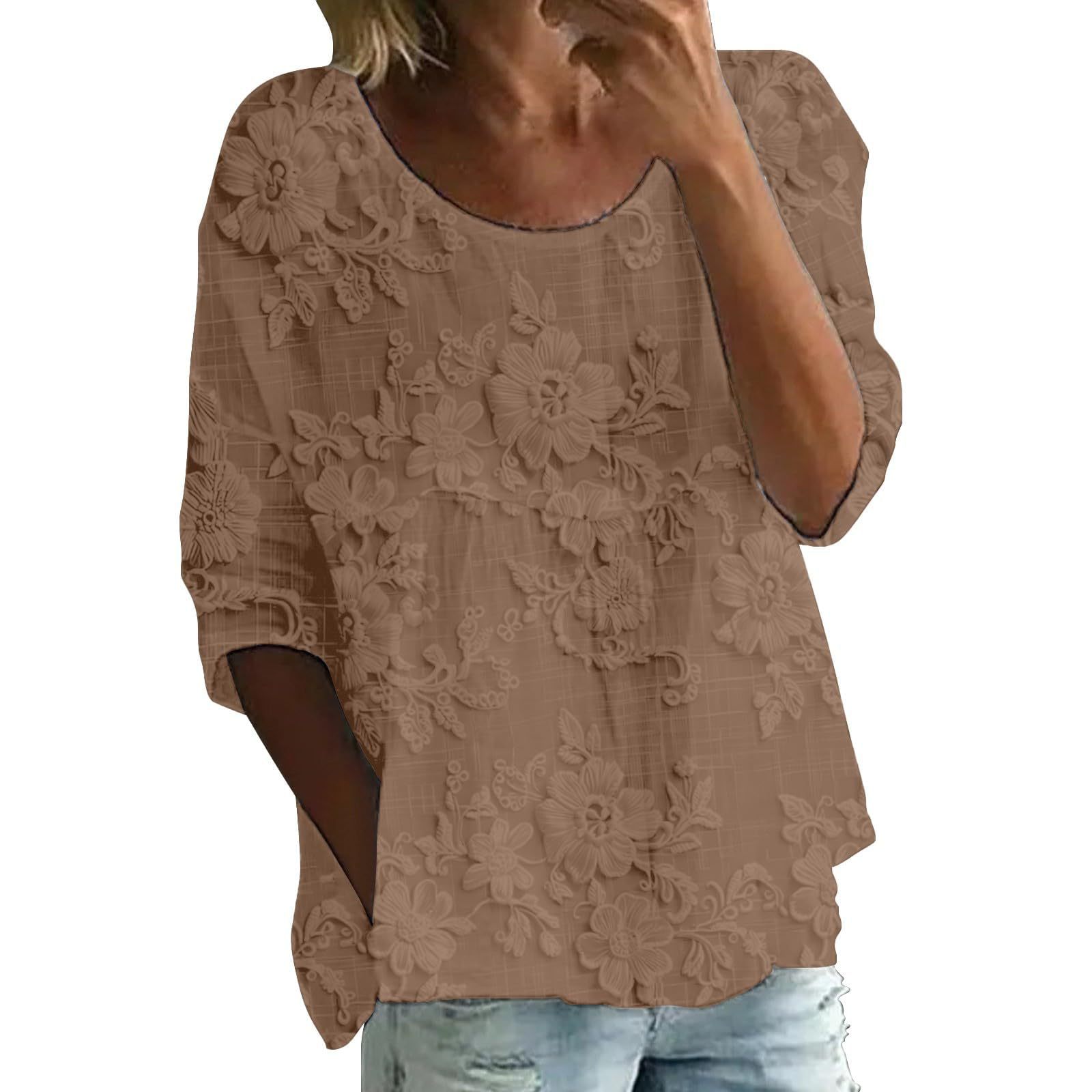 Summer Solid Print Round Neck Half-Sleeve Top