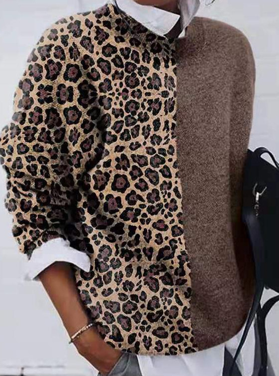 Floral Print Loose Long Sleeve Top