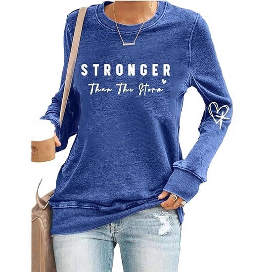 Women's Long Sleeve Heart Cross Top