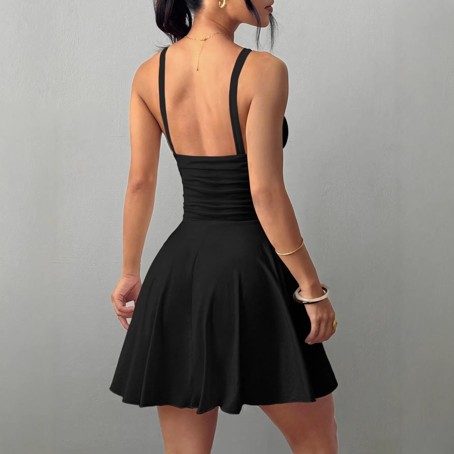 Women's V-Neck Sleeveless Bodycon Midi Dress