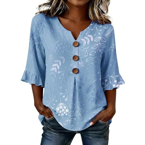 Plaid & Floral Print Short Sleeve Button-Up Top