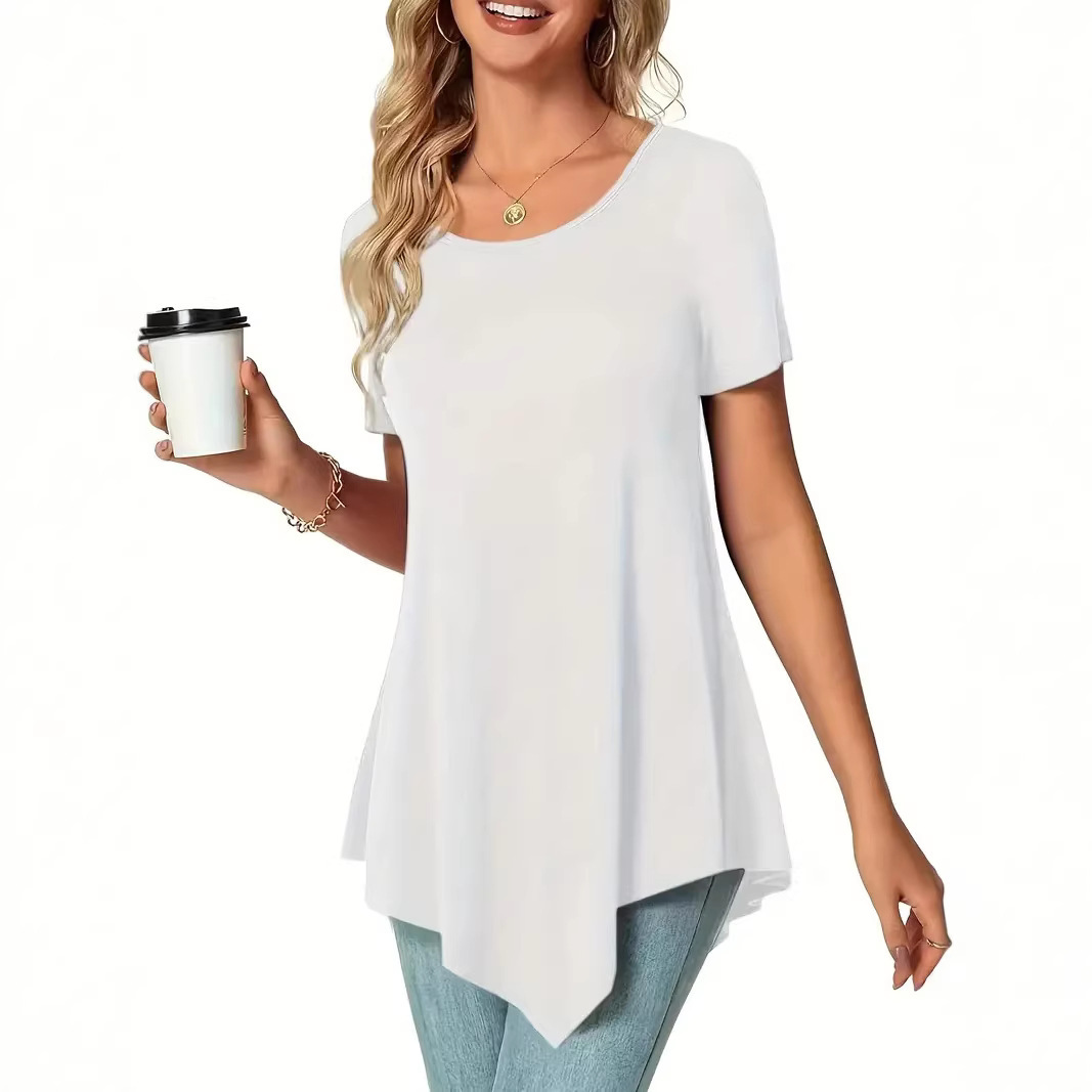 Women's Slim Fit U-Neck Short Sleeve T-Shirt