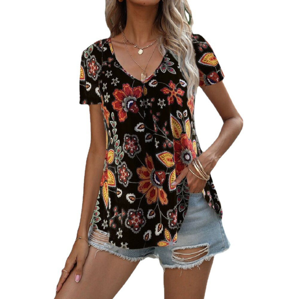Women's V-Neck Short Sleeve T-Shirt