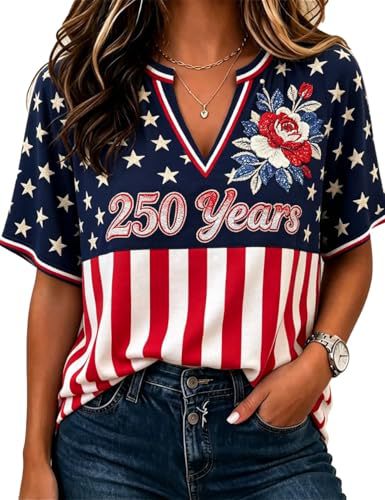 Women's V-Neck Half-Sleeve T-Shirt with 3D Print