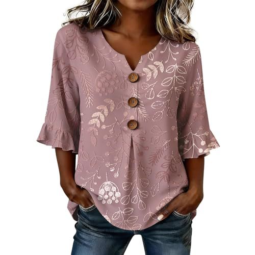 Plaid & Floral Print Short Sleeve Button-Up Top