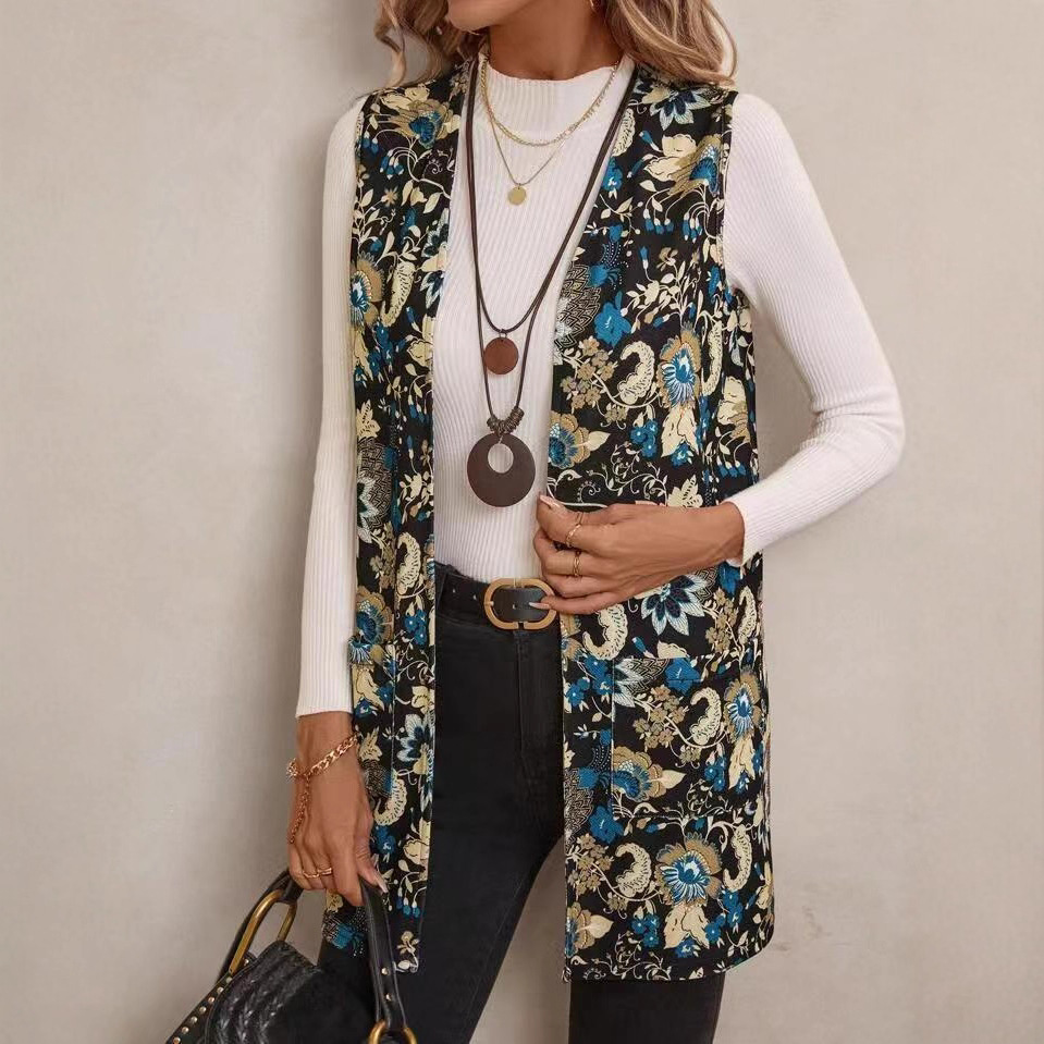 Women's Floral Print Casual Jacket