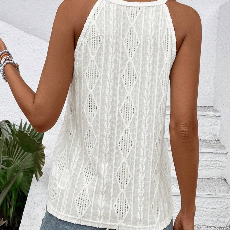 Women's Halter Sleeveless Cutout Tank Top