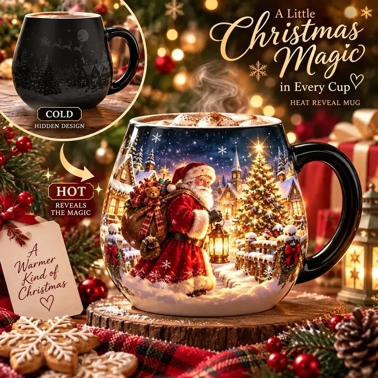 Christmas Magic Color-changing Mug – Heat Reveal Holiday Gift
