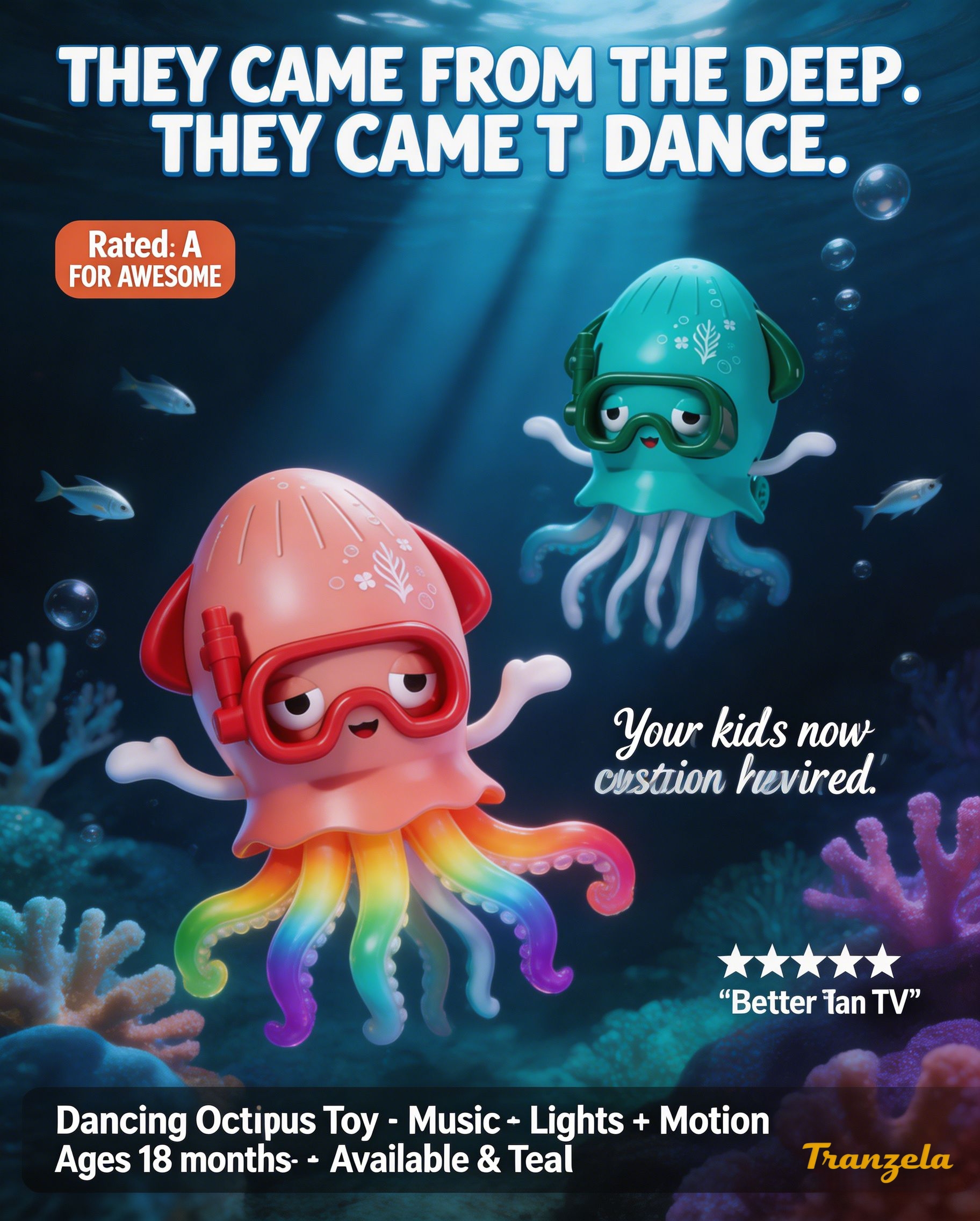 Interactive Electric Dancing Octopus Toy with Music & Rainbow Lights, Auto Crawling Durable Kids Toy, Gift for Boys Girls, Children's Day & Birthday