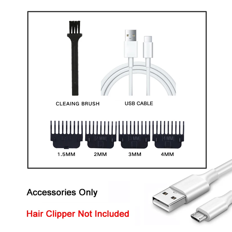 Retro Professional Hair Clipper & Trimmer Set for Men, USB Rechargeable Electric Hair Cutting Machine, Powerful Barber Clippers for Haircuts, Beard & Sensitive Area Grooming