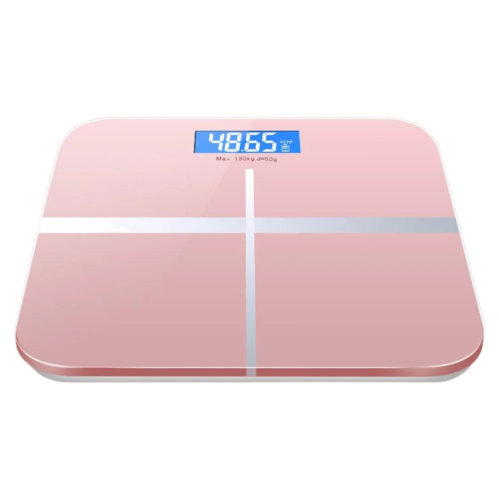Digital Bathroom Scale with LED Display, 180kg Max Capacity, 50g Graduation, kg/lb Switchable Units, Built-In Temperature Sensor, Tempered Glass Body Weight Scale, Black