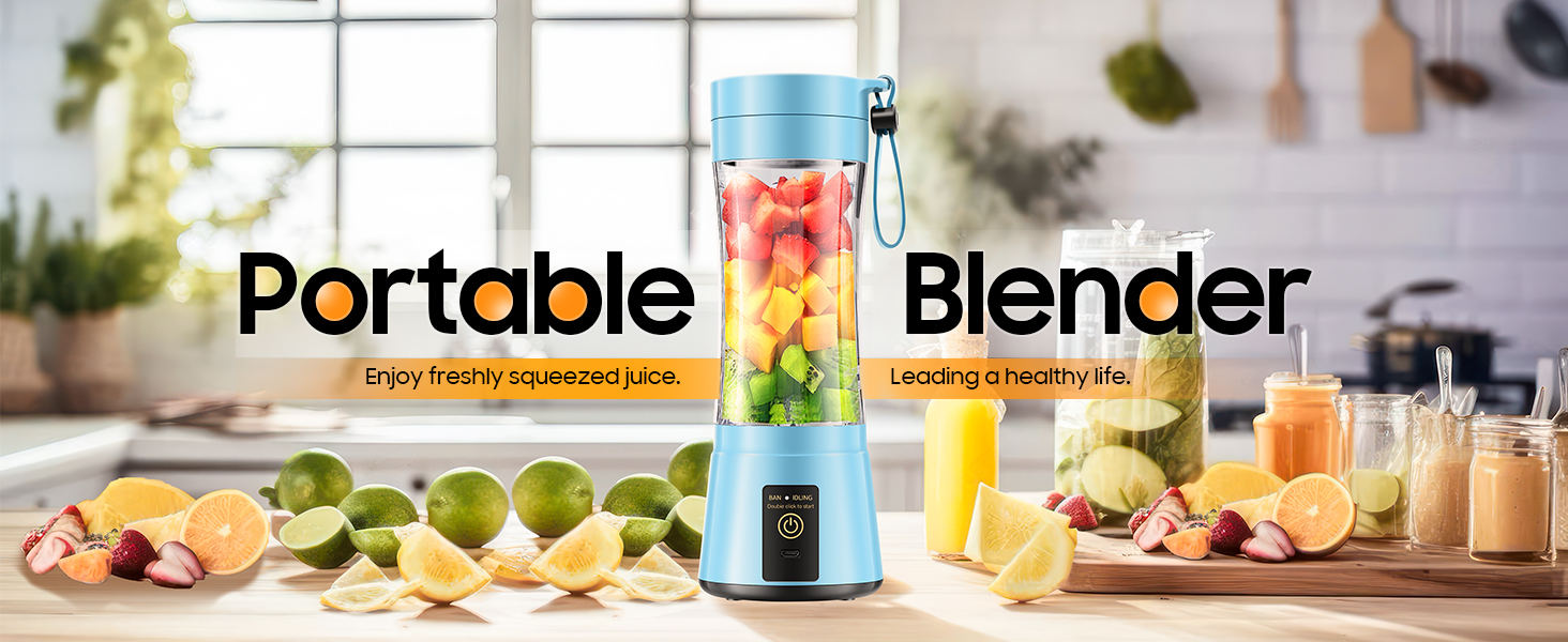 Portable Cartoon Juicer, Multifunctional Small Blender for Home, Large Capacity 12-Blade Wireless Juicer Cup, 3 Speed 18000RPM High Speed Fresh Juice Maker with Direct Drink Mouth