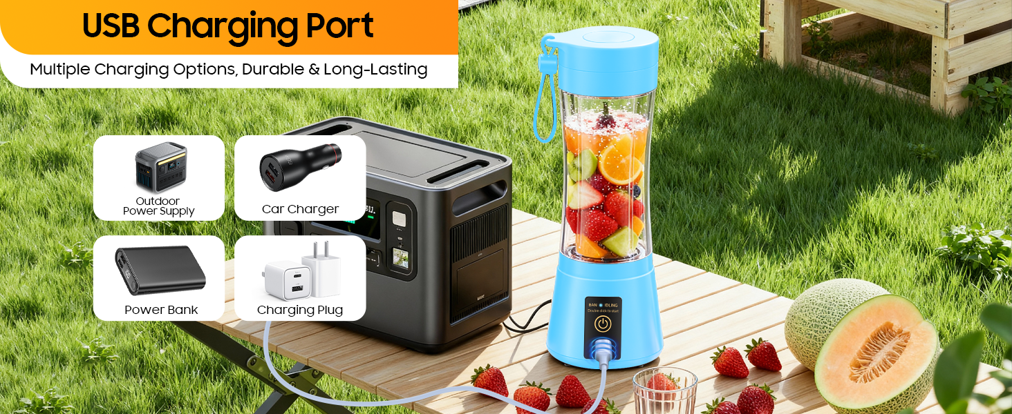 Portable Cartoon Juicer, Multifunctional Small Blender for Home, Large Capacity 12-Blade Wireless Juicer Cup, 3 Speed 18000RPM High Speed Fresh Juice Maker with Direct Drink Mouth