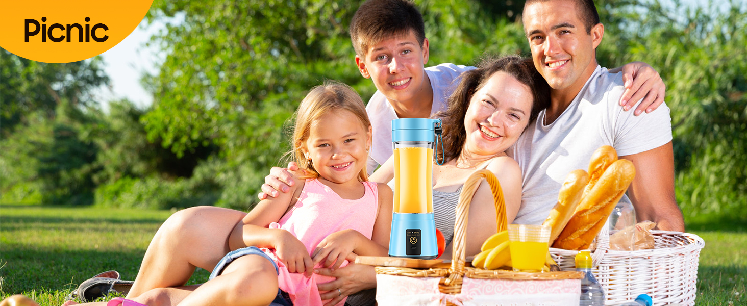 Portable Cartoon Juicer, Multifunctional Small Blender for Home, Large Capacity 12-Blade Wireless Juicer Cup, 3 Speed 18000RPM High Speed Fresh Juice Maker with Direct Drink Mouth