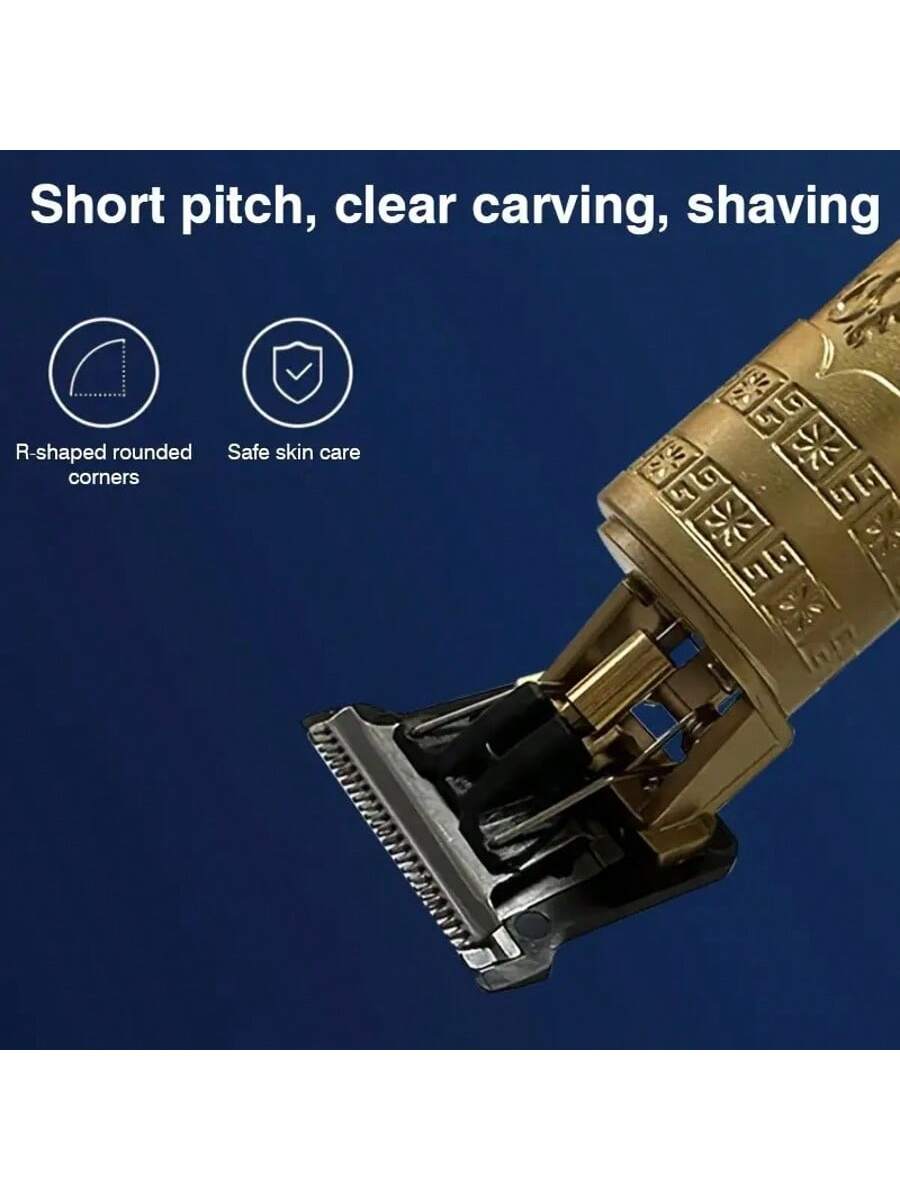 Retro Professional Hair Clipper & Trimmer Set for Men, USB Rechargeable Electric Hair Cutting Machine, Powerful Barber Clippers for Haircuts, Beard & Sensitive Area Grooming