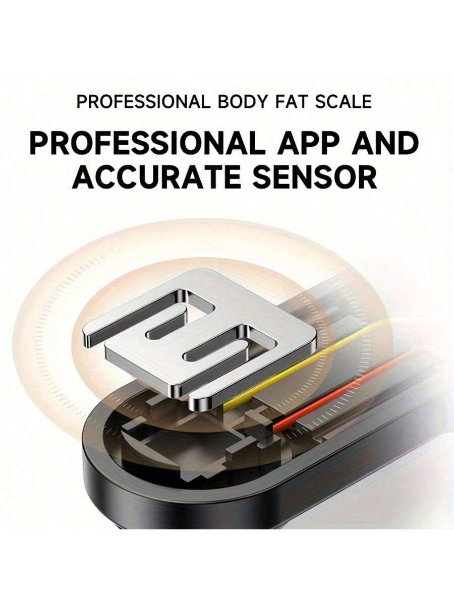 Digital Bathroom Scale with LED Display, 180kg Max Capacity, 50g Graduation, kg/lb Switchable Units, Built-In Temperature Sensor, Tempered Glass Body Weight Scale, Black