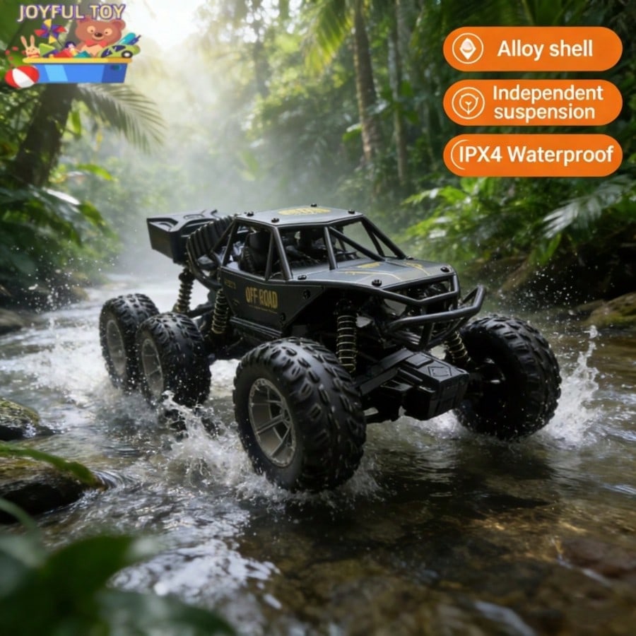 Children's Day Best Gift, 1/12 Scale 6WD RC Rock Crawler Truck - 28cm Super Large Alloy Remote Control Car, All-Terrain Climbing Bigfoot, 2.4G Electric Hobby Toy for Kids & Adults