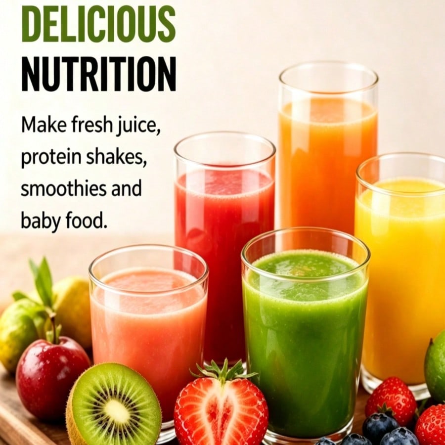 Portable Smoothie Blender for Gym, Office, Travel & Outdoor, 360ml USB Rechargeable One Touch Personal Blender, Mini Juice Maker for Protein Shakes & Baby Food, Black