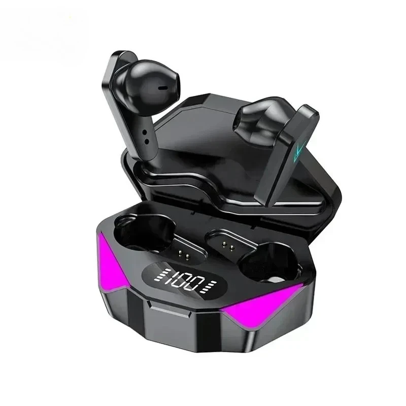 X15 TWS Wireless Bluetooth 5.1 Earbuds, Low Latency Gaming Earphones with LED Power Display, Noise Cancelling Mic, HiFi 9D Stereo Deep Bass, In-Ear Sports Headset for Gaming & Daily Use