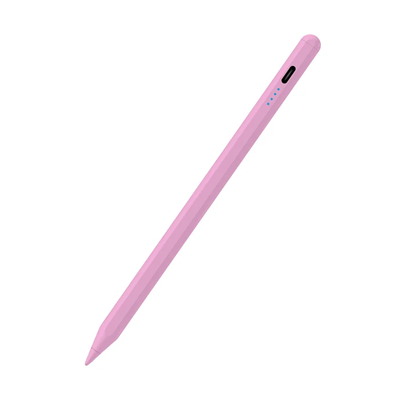 Stylus Pen for iPad 2018-2026 with Magnetic Attachment, USB-C Rechargeable Digital Pencil, 120mAh Battery, 8H Working Time, 3 Replacement Tips, White
