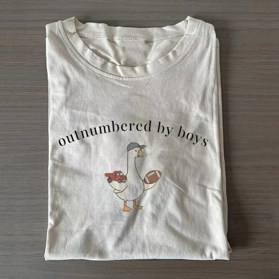 Funny Boy Mom Goose T-shirt