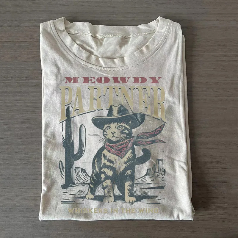 Meowdy Partner Cowboy Cat T-Shirt