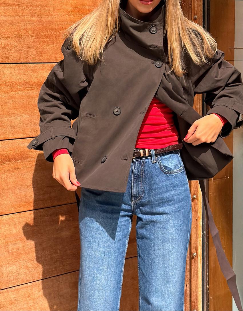 FUNNEL NECKTRENCH JACKET