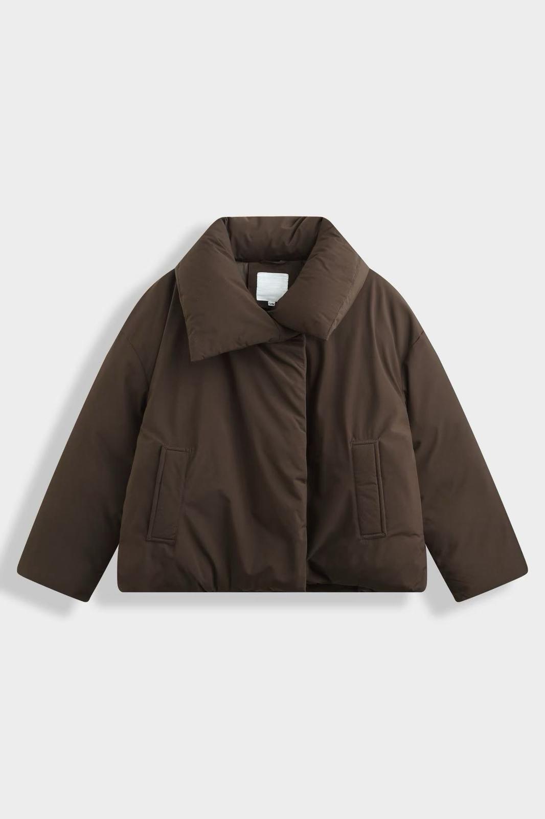 Puffer Choco down coat with a fluffy, voluminous design