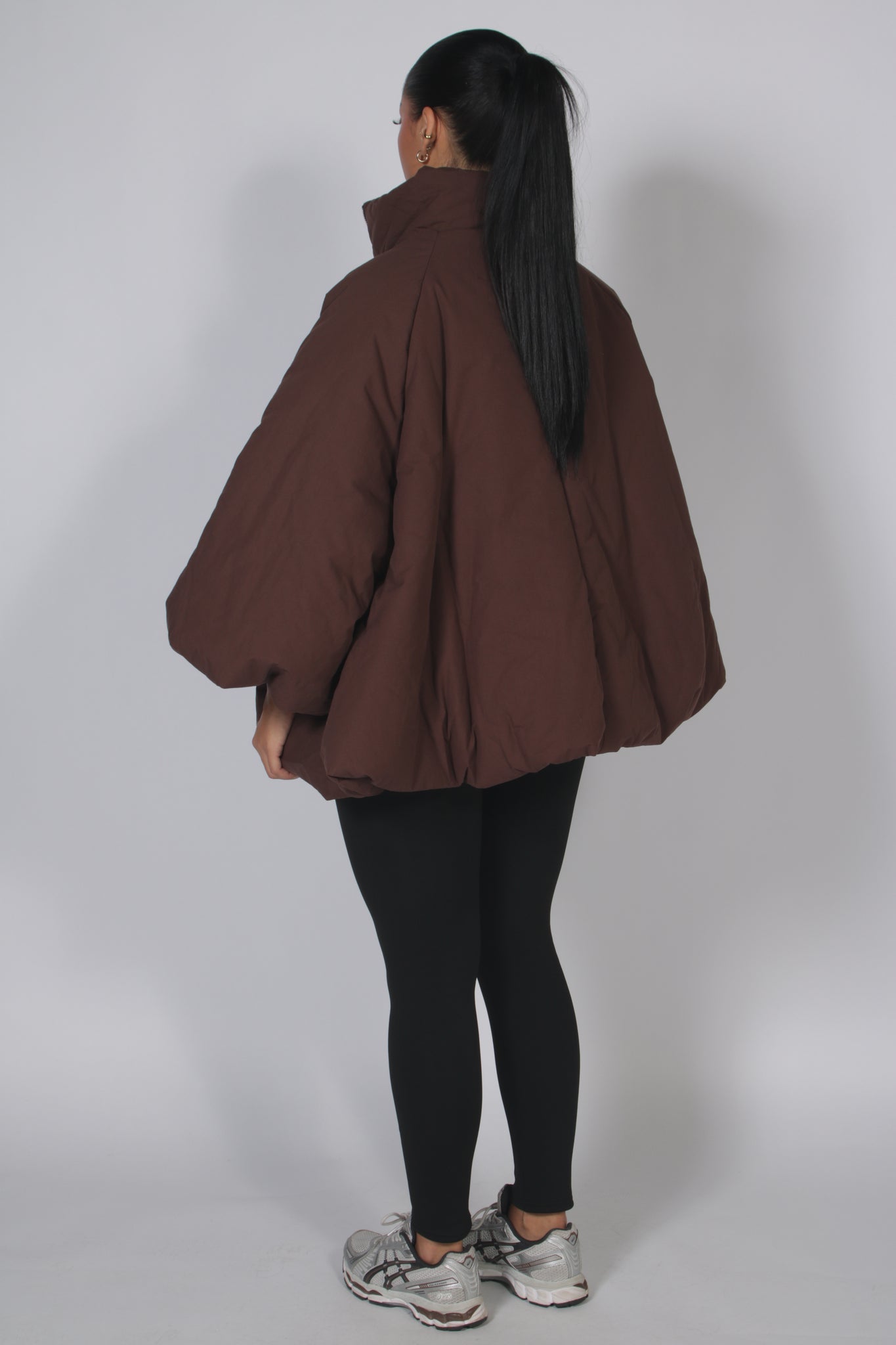 Puffer Choco down coat with a fluffy, voluminous design