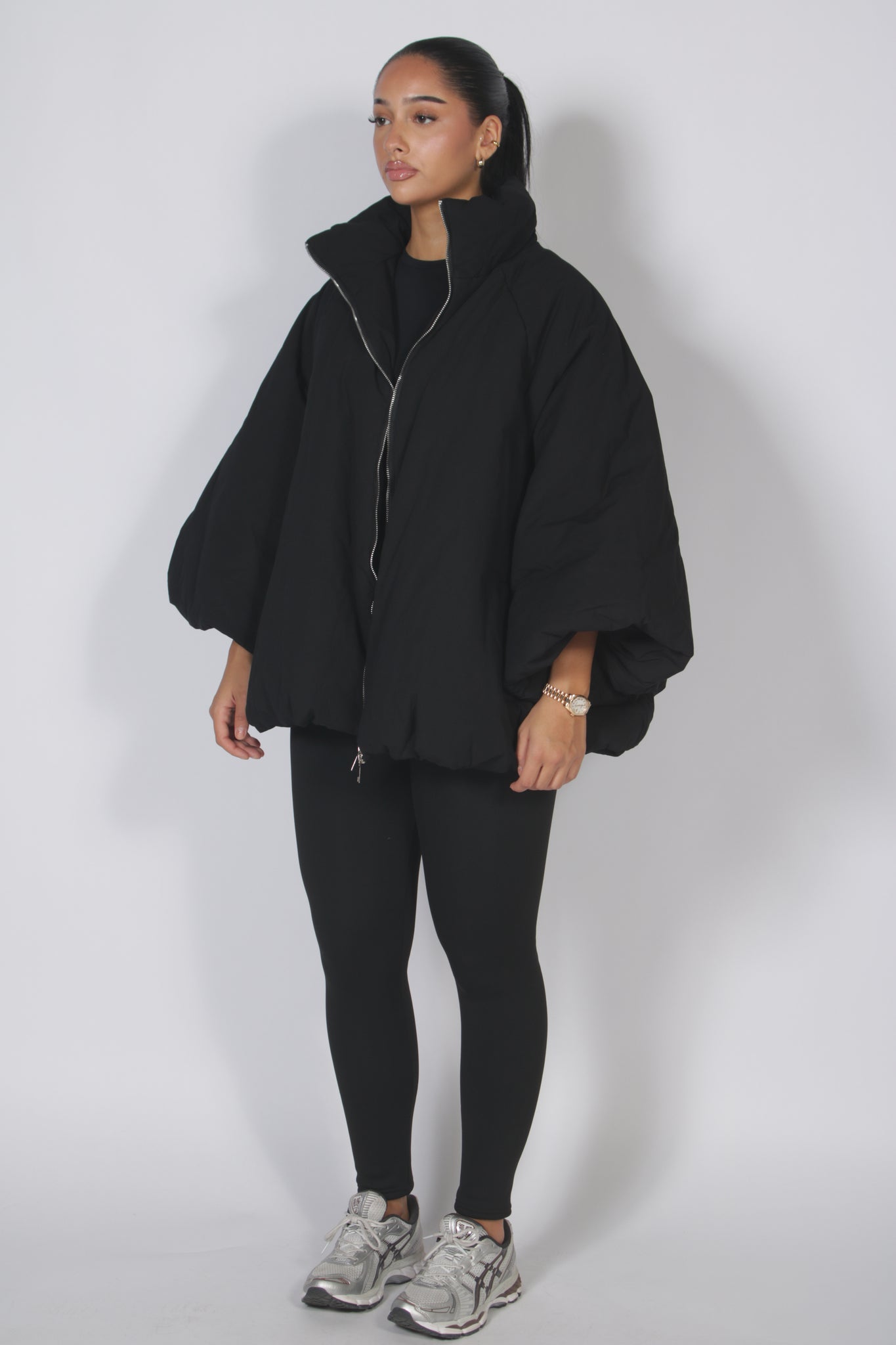 Puffer Choco down coat with a fluffy, voluminous design