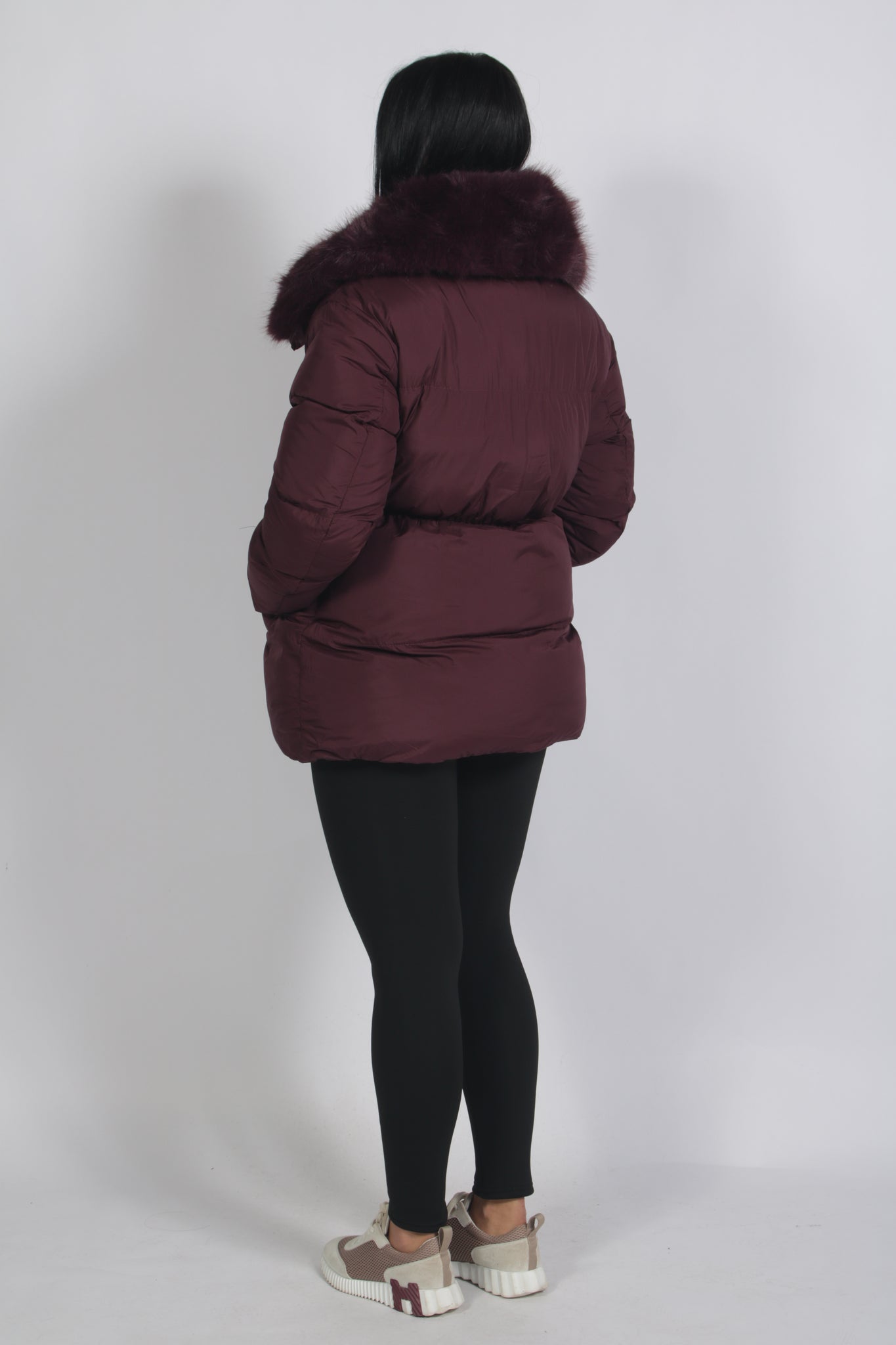 Puffer Choco down coat with a fluffy, voluminous design