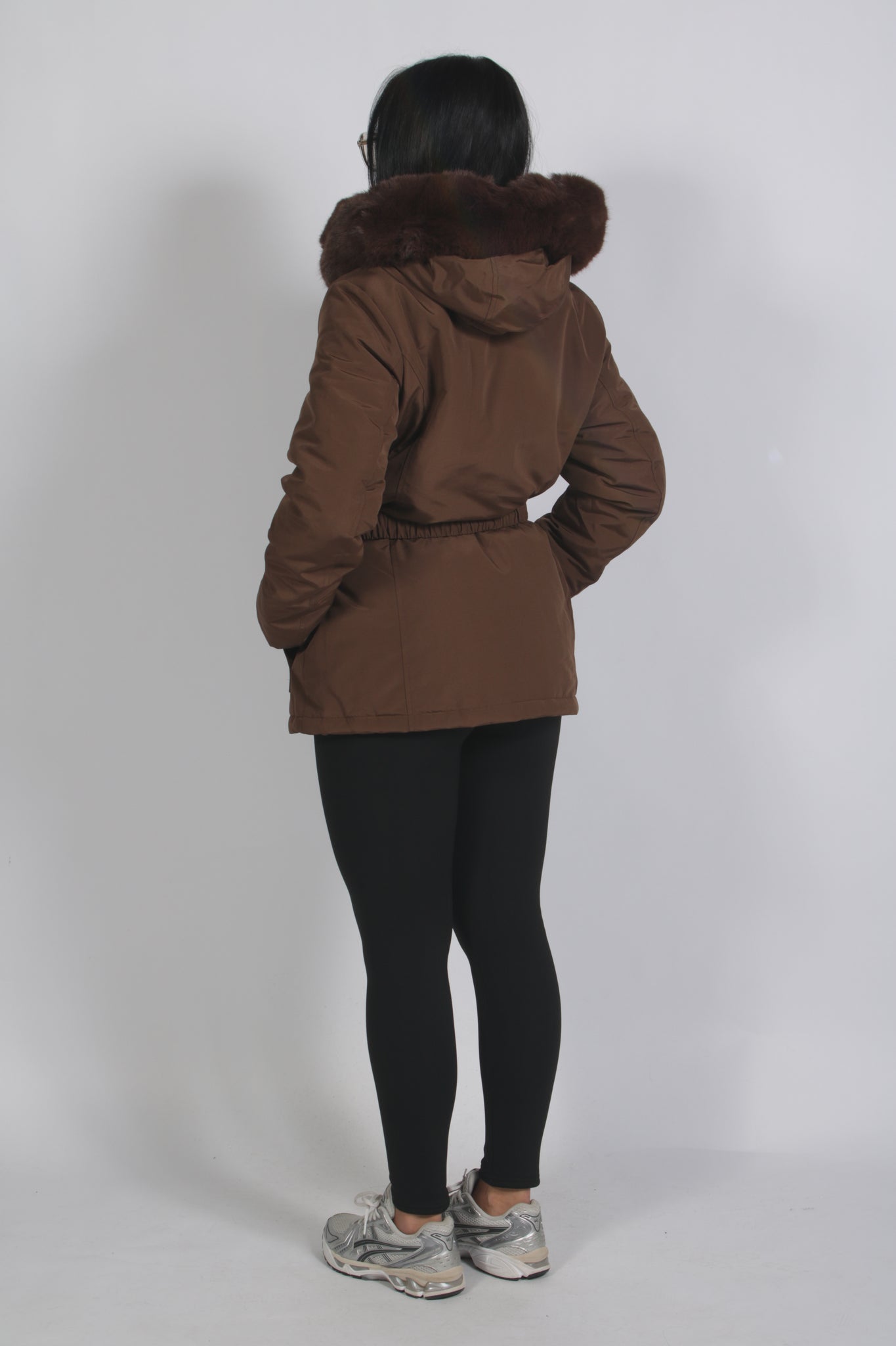Puffer Choco down coat with a fluffy, voluminous design