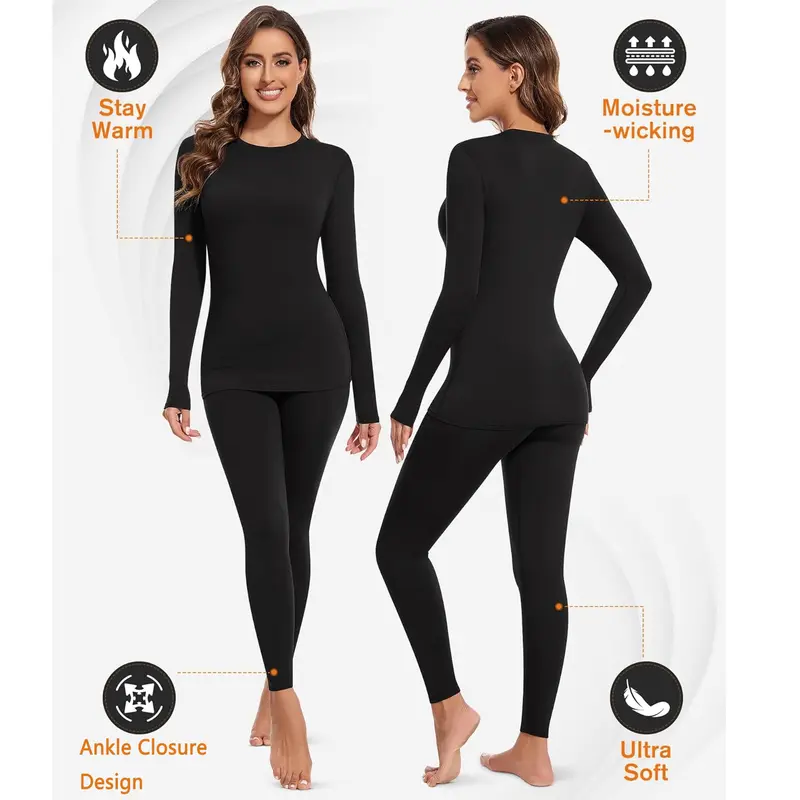 Women's 2-Piece Long Johns Thermal Underwear Set