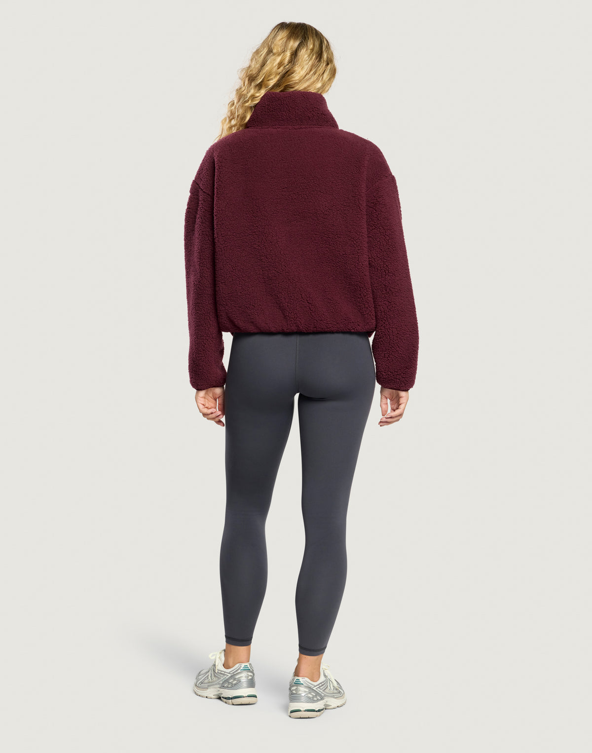 Industry Fleece High Collar Jacket in Mocha Bean