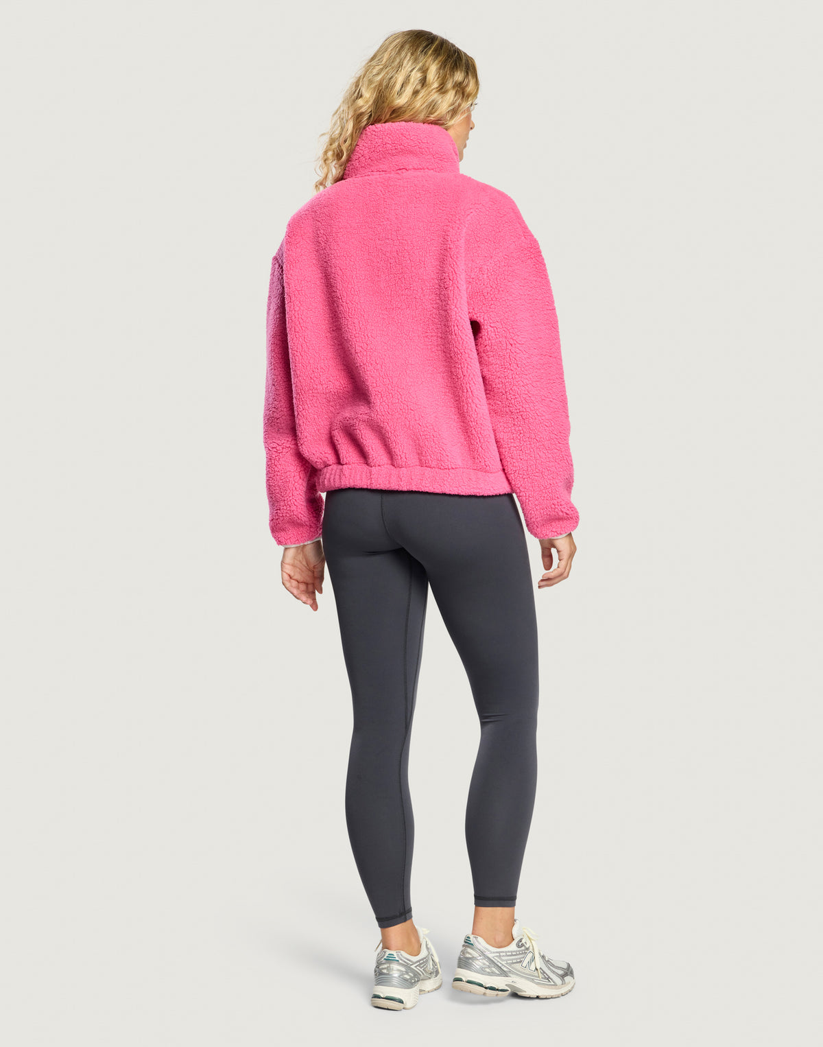Industry Fleece High Collar Jacket in Mocha Bean