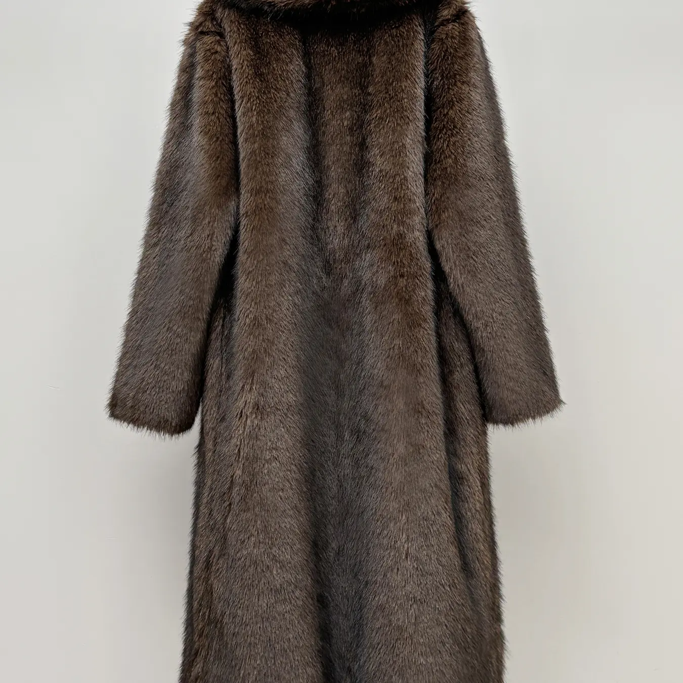 Women's Faux Fur Waterfall Coat, Solid Color