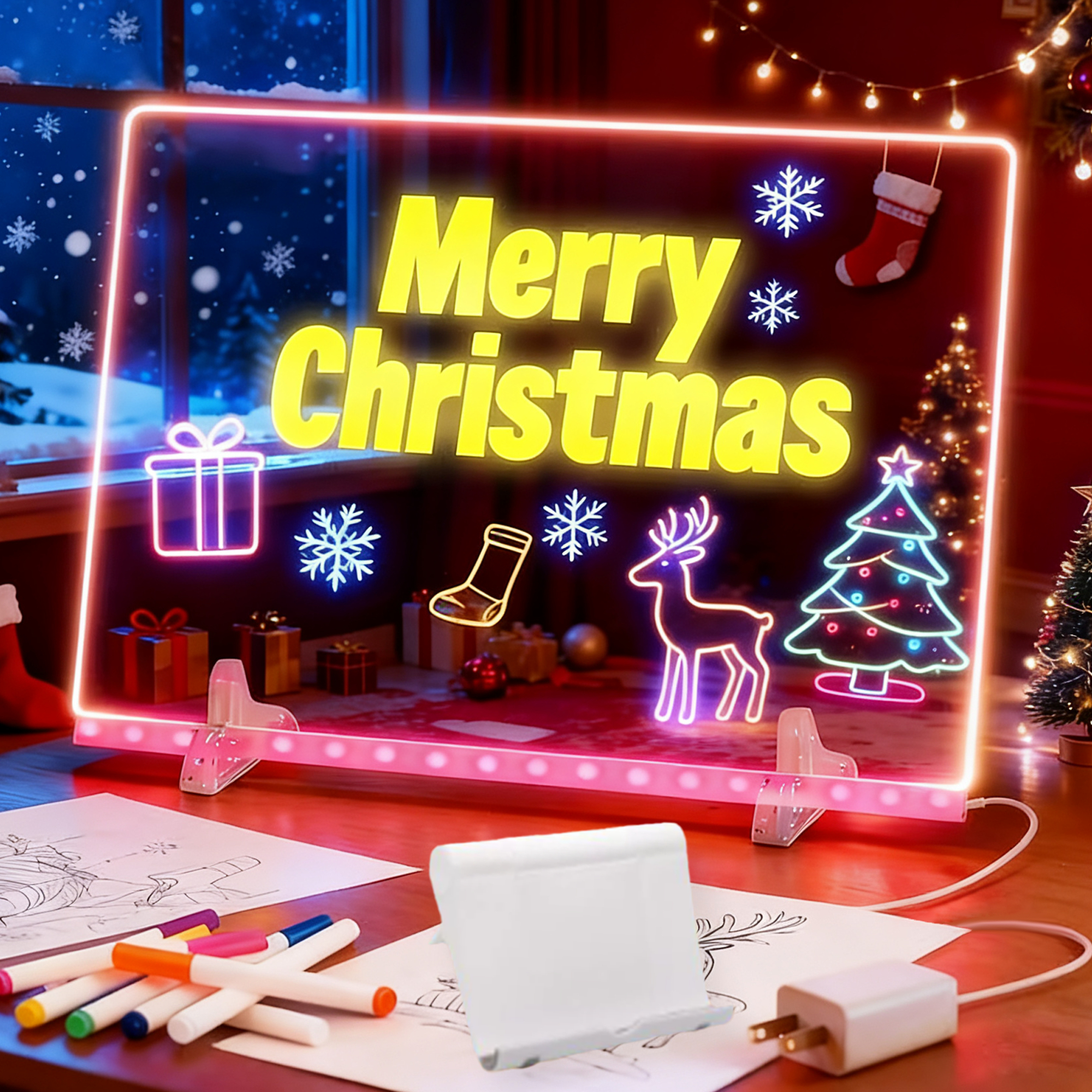 🔥🎨Hot Sale 49% OFF - ✨ Dive Into a World of Color! This 7-Color LED Board Unleashes Creativity